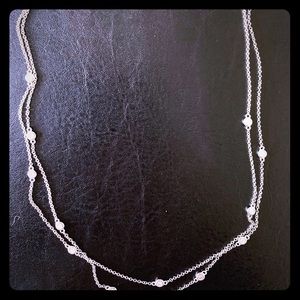 Double strand diamonds by the yard 16inch necklace